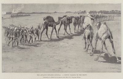 De opmars naar Dongola, een konvooi op weg naar het front door Henry Charles Seppings Wright